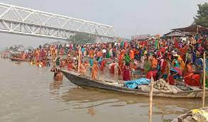 begusaray, Crowd gathered ,Ganga bath