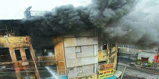 indore, Fire  ,oil paint godown 