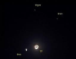 bhopal, Moon looks,Venus-Mars close