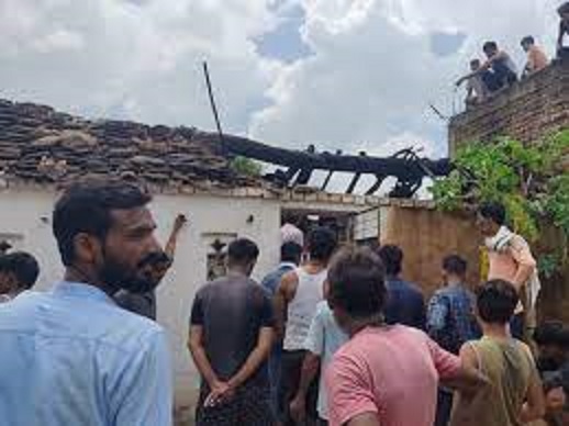 Chhatarpur, Fire broke out ,gas cylinder