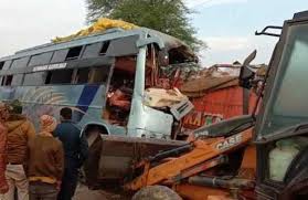 rewa, 10 killed, bus collision, truck 