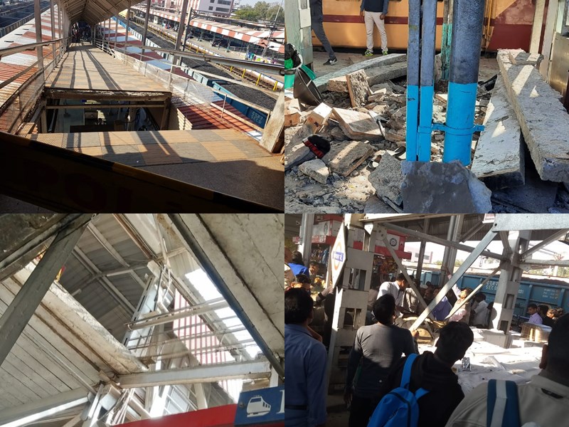 bhopal,  Big accident ,over bridge falls, Bhopal railway station
