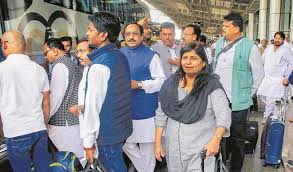 bhopal,  Congress MLA, ministers, reach Bhopal , Jaipur, claim government completely safe