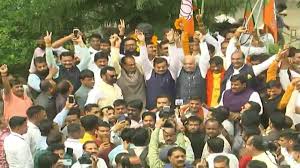 bhopal,  Celebration , BJP office ,after Kamal Nath resignation