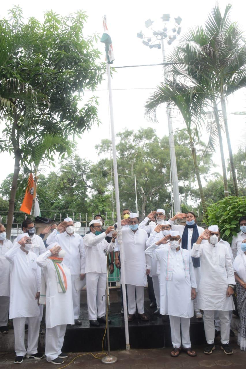 bhopal, State Congress President ,Kamal Nath, hoisted flag, Independence Day