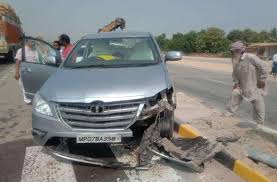 Gwalior, Three Congress leaders, injured,road accident ,going, electoral assembly