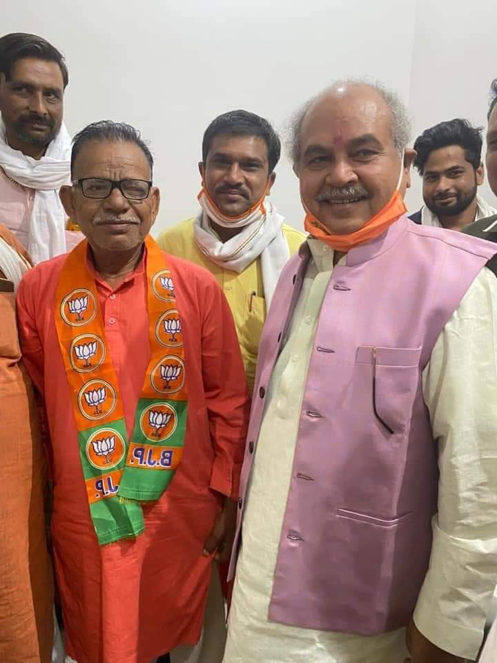 bhopal, SP candidate ,Bansilal Jatav, returned BJP, took membership 