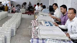 bhopal, MP: Preparation counting , votes completed, 5-5 VVPET slips 