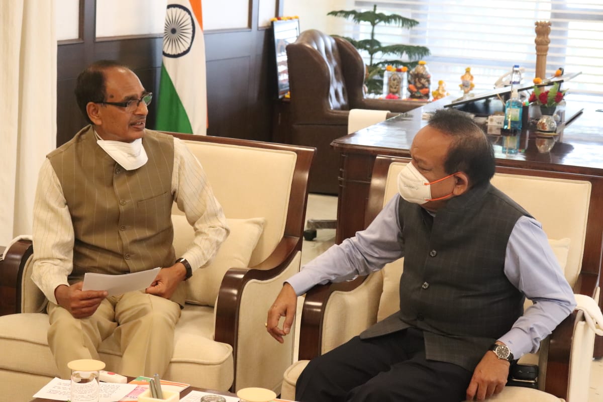 bhopal, Union Health Minister ,gave assurance ,CM Shivraj