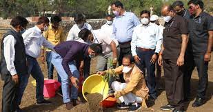 bhopal, Chief Minister Shivraj ,planted sapling of Rudraksha, Smart Park