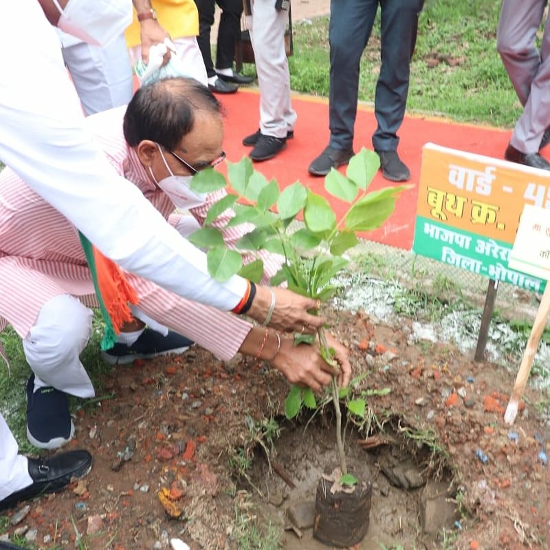 bhopal, death anniversary ,Dr. Shyama Prasad Mookerjee, CM planted