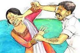 rajgarh, Woman beaten , casteist words 