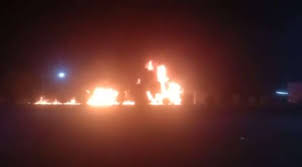 shivpuri,Truck became fireball , National Highway 27