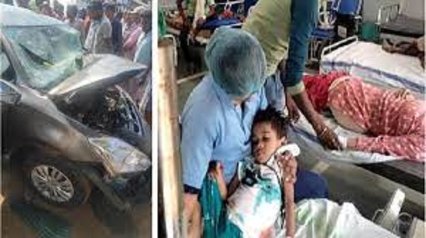 balaghat, Car collided , family died
