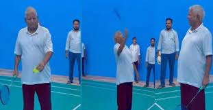 patna,RJD supremo , playing badminton