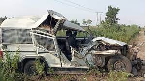 mandsour, Police jeep collides, driver dies