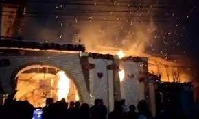 gwalior, massive fire, marriage garden 