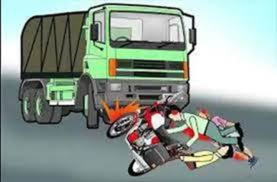 anuppur, Truck hits bike, two youths die