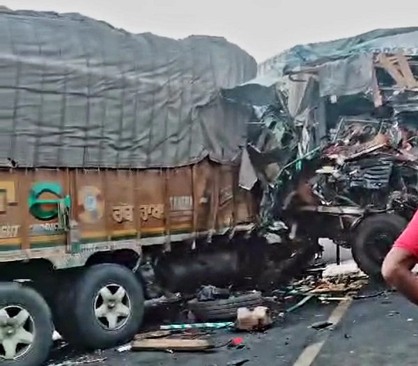 sagar,Two killed,truck-container collision