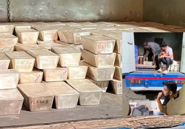 mumbai, Police seized , silver bricks  