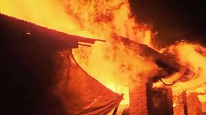 massive, fire, broke, cow, shelter, Kehribal, Anantnag.