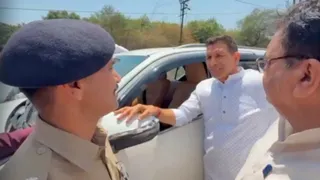 Jitu Patwari ,could ,reach ,,Raisen Agriculture Fair, police stopped ,him way 