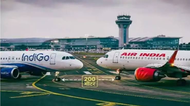 accident averted , Ahmedabad airport; two planes , face-to-face.