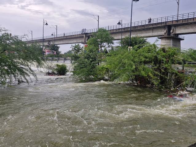 River bridge, diversion, washed away ,rain