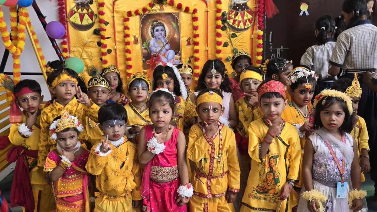 Little Kanha and Radha bring the spirit of Janmashtami to life; a childhood rooted in tradition.
