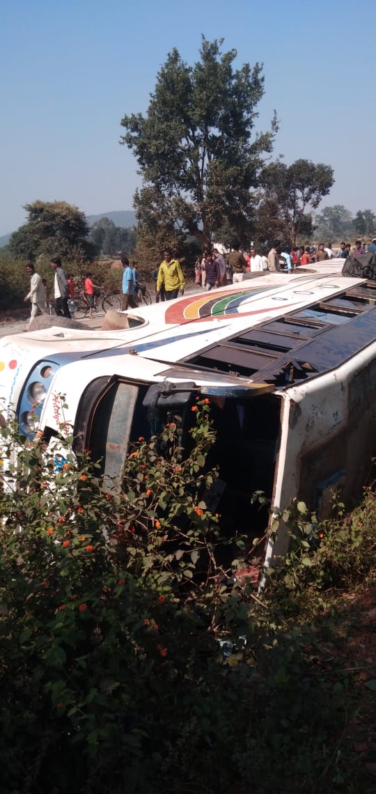 jabalpur, bus accident, 15 injured