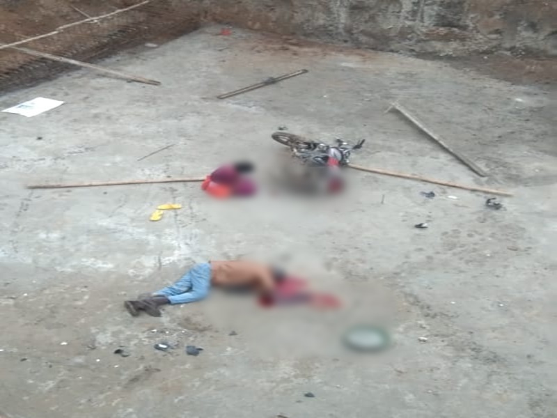 narsihpur, Under construction bridge, couple dropped, bike, death of husband, wife