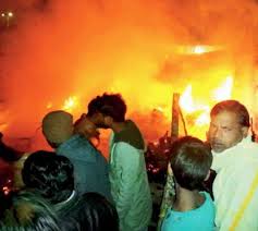 bhopal,  Five slums burnt, ashes in Mandwa, Bhopal