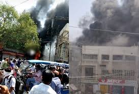 gwalior, Seven people ,including three children ,died , fierce fire,three-storey building