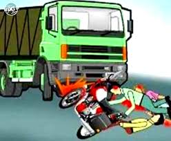 rajgarh, Truck collision, killed young man, sitting on bike, driver injured