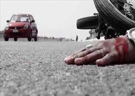 rajgarh,Bike driver dies ,collision with unknown vehicle