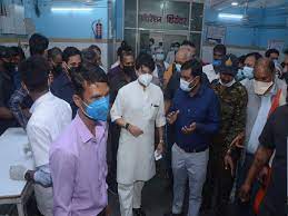 gwalior,Union Minister Scindia, reached JAH Hospital