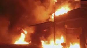 ashoknagar, Fierce fire broke out,junk of the pile